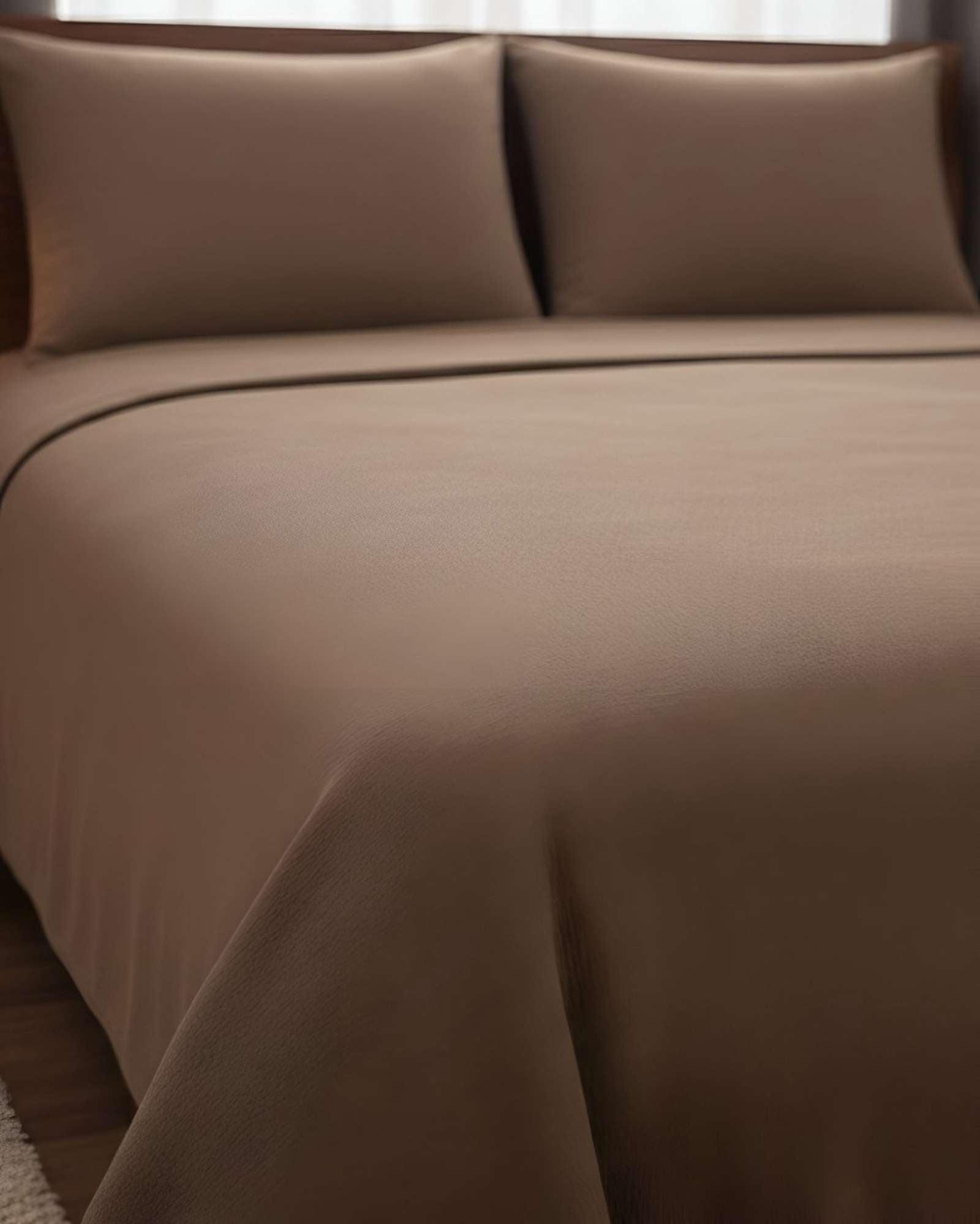 SABANA DE POLAR ULTRA SUAVE MAXIMA CALIDEZ Y CONFORT MARRON 1,5 PLAZAS C6 - 4