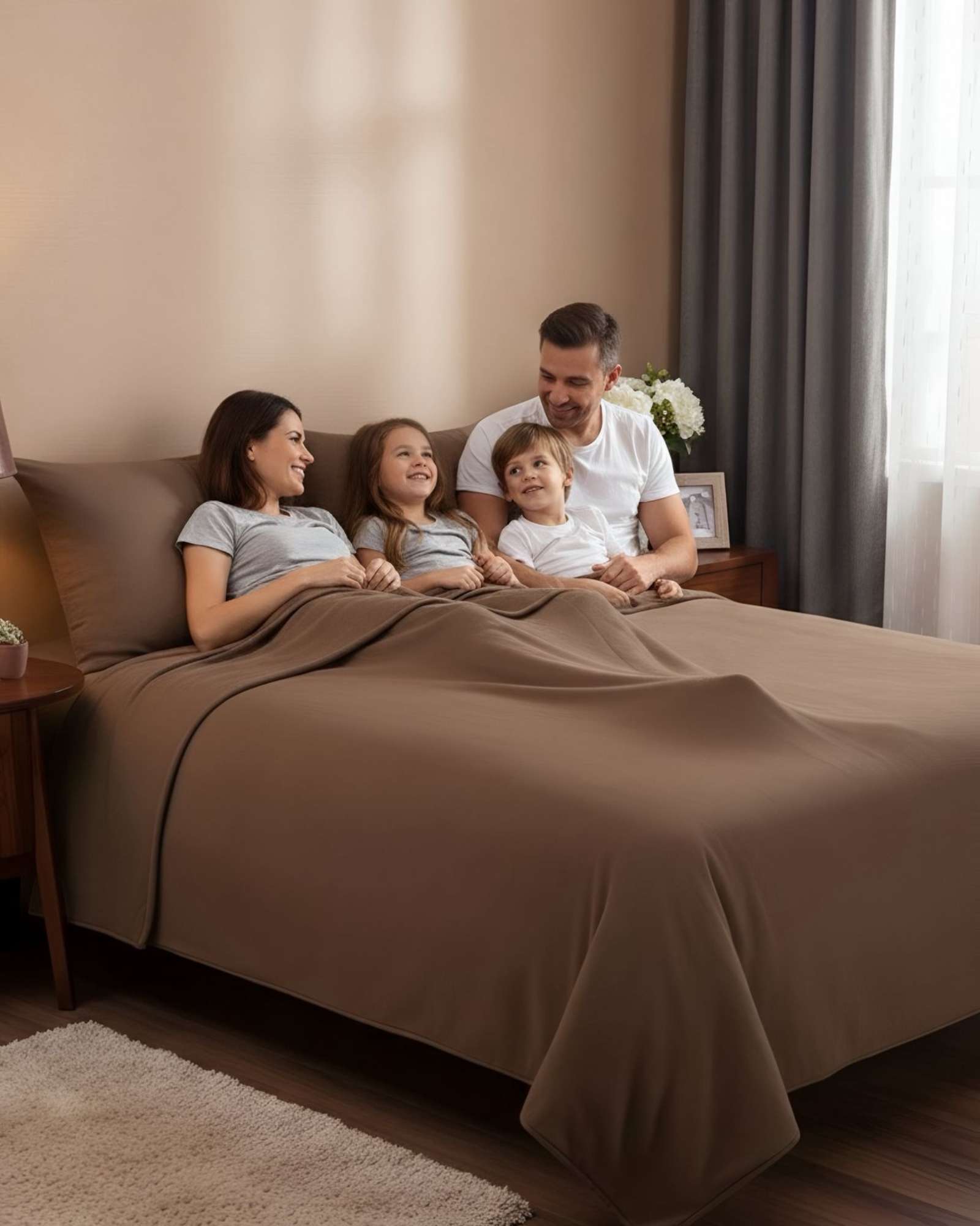 SABANA DE POLAR ULTRA SUAVE MAXIMA CALIDEZ Y CONFORT MARRON 1,5 PLAZAS C6 - 6