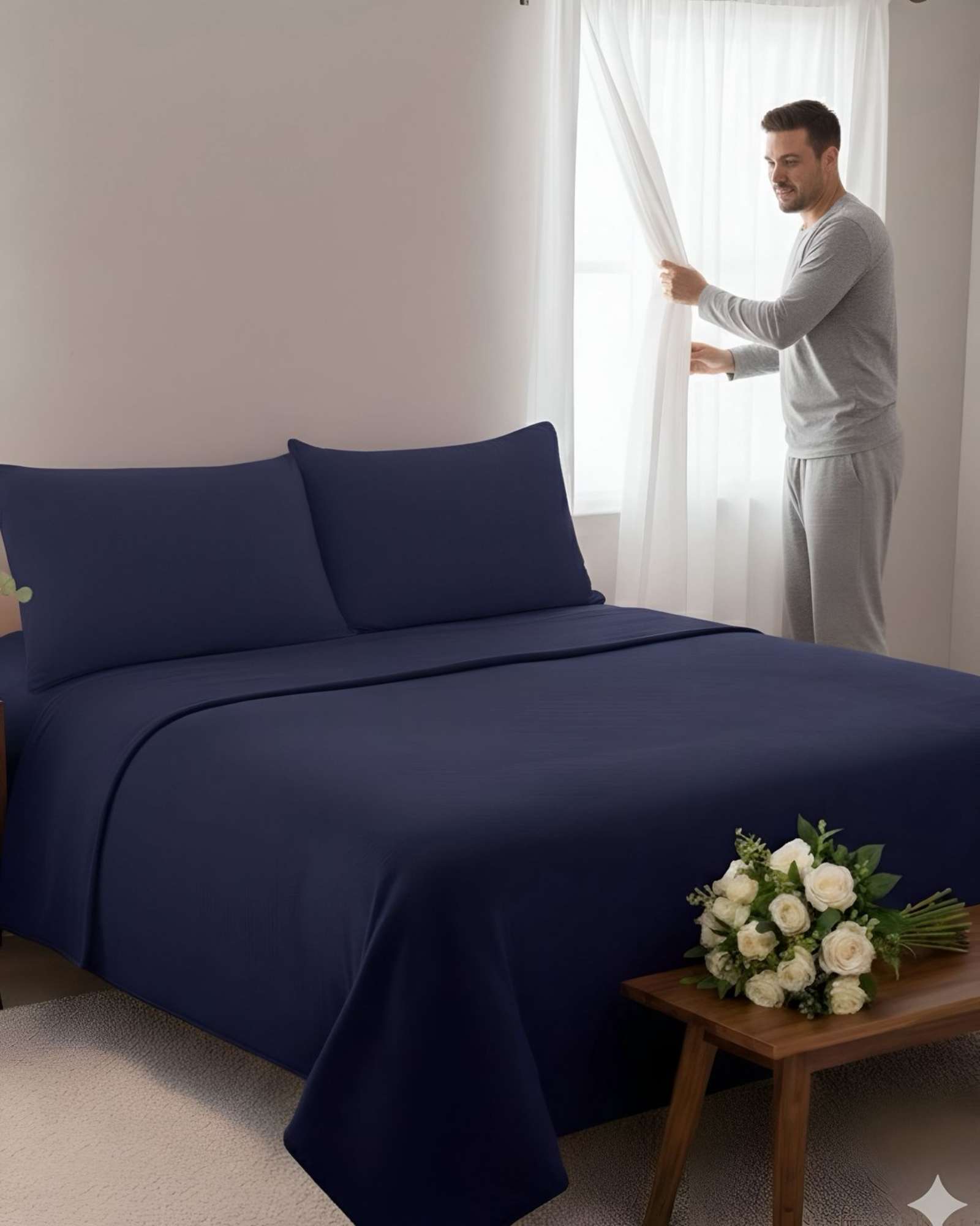 SABANA DE POLAR ULTRA SUAVE MAXIMA CALIDEZ Y CONFORT NEGRA 1,5 PLAZAS C10 - 1