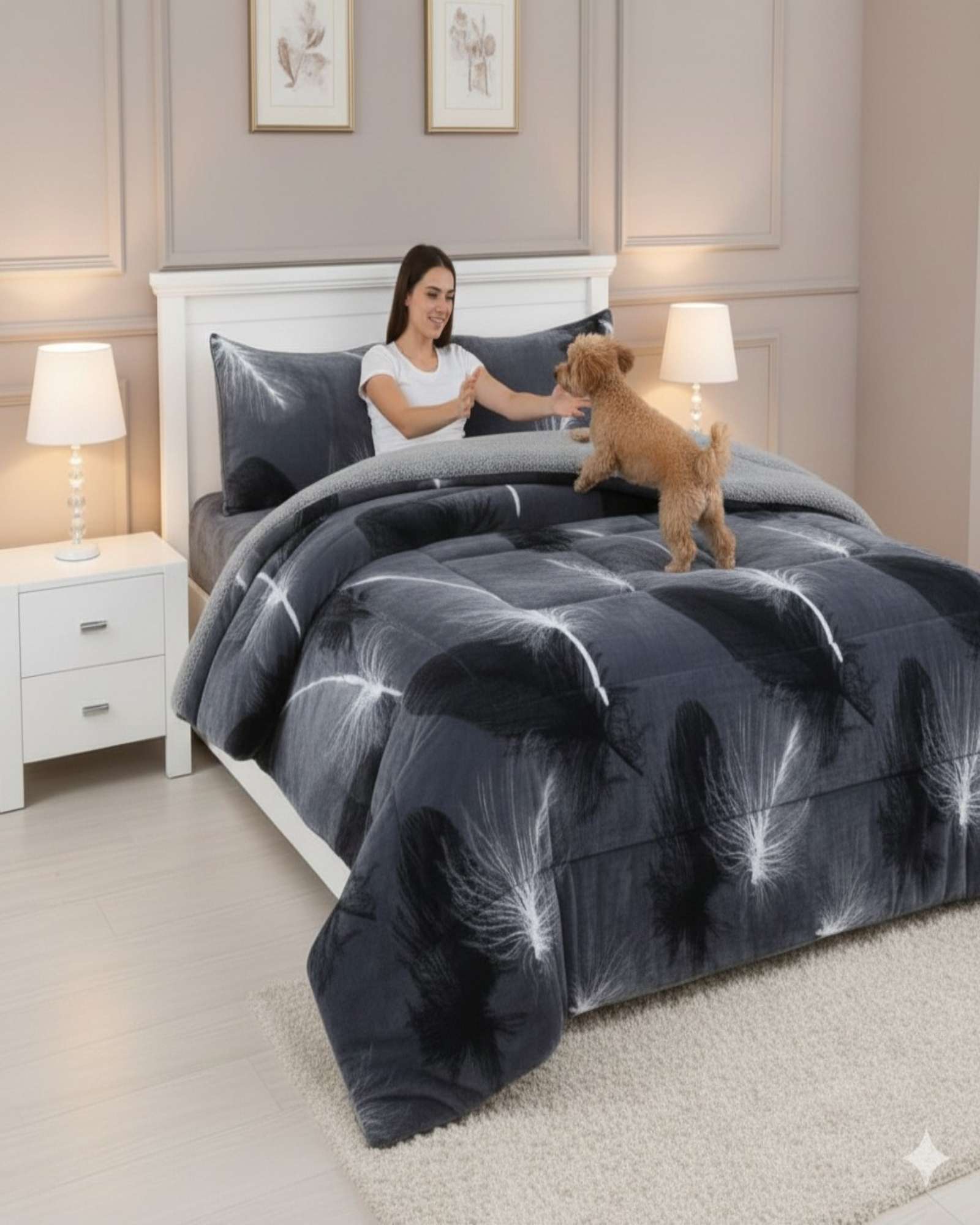 CUBRECAMA PREMIUM PLUSH Y CHIPORRO - INVIERNO KING - 4