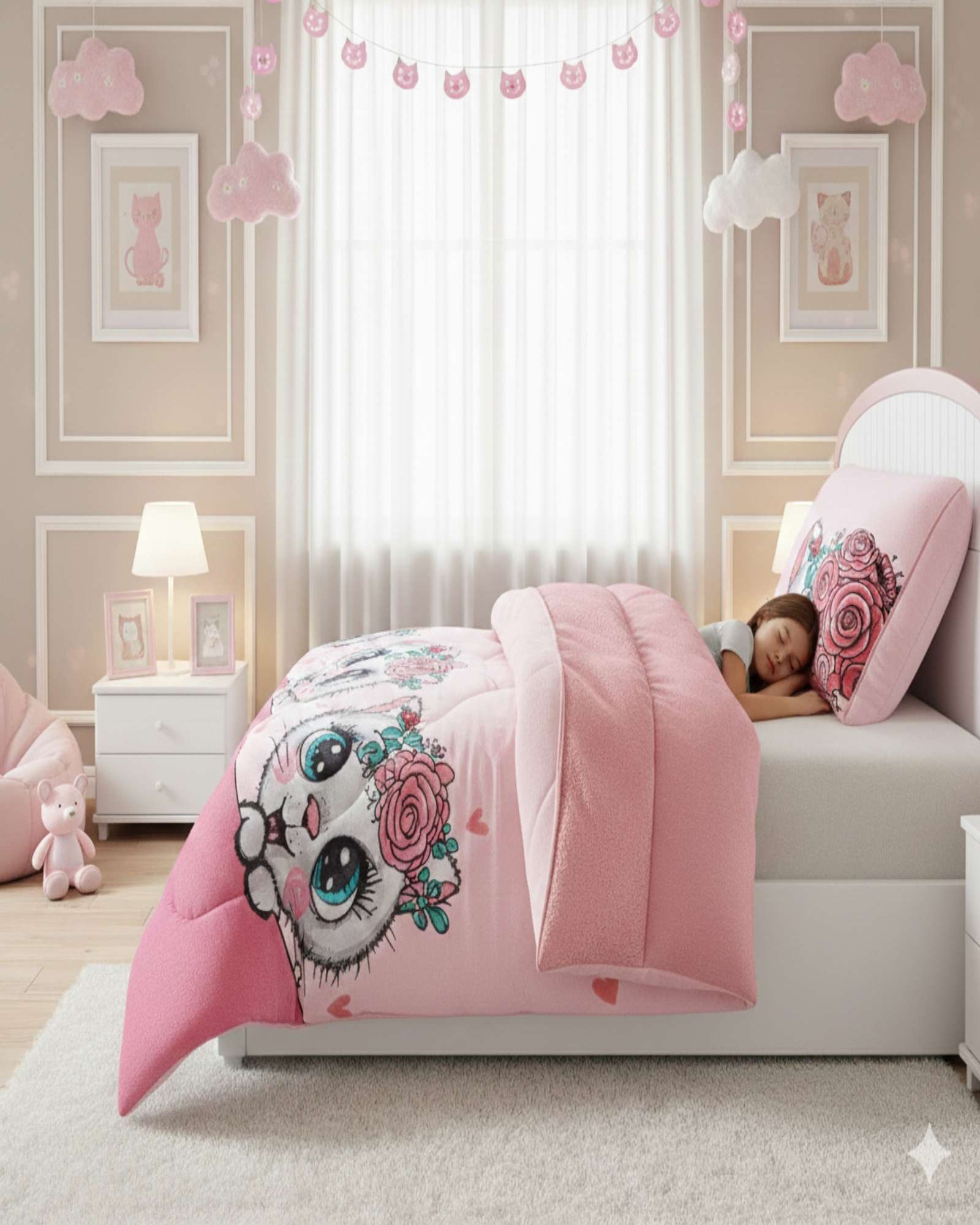 SET DE CUBRECAMA CON CHIPORRO MAS SABANA PLAZA Y MEDIA EXTRA SUAVE TE RMICO PREMIUM - 2