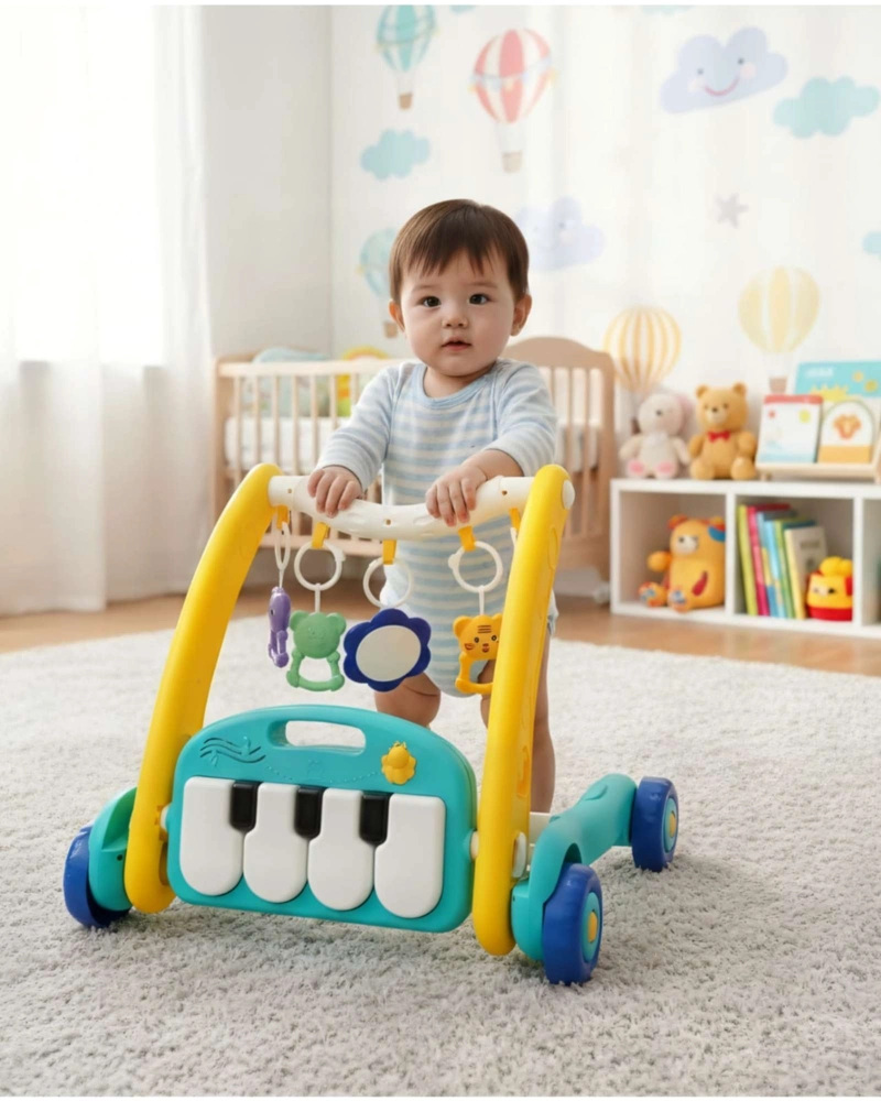 ANDADOR AJUSTABLE CON GIMNASIO MUSICAL PARA BEBES - 1