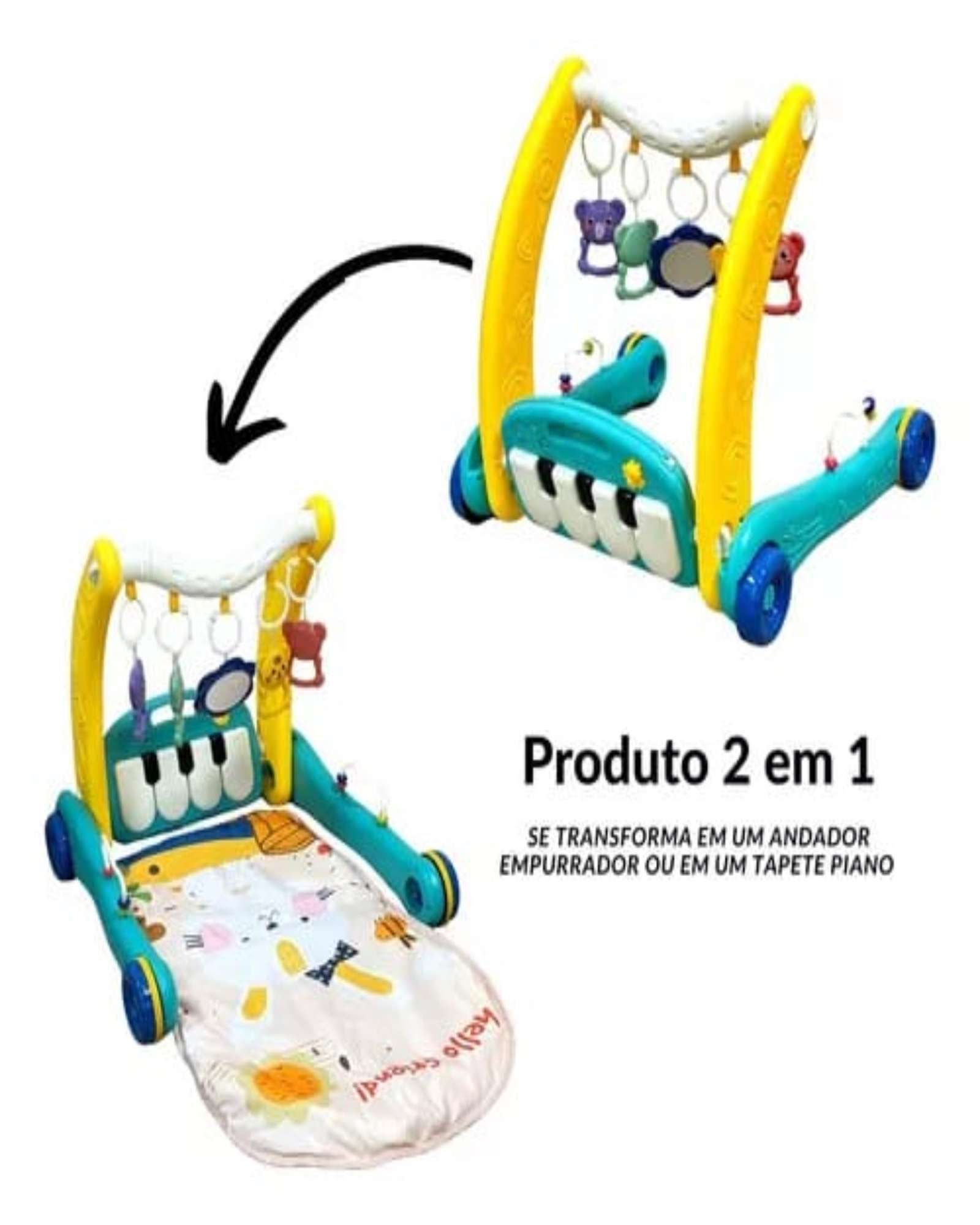 ANDADOR AJUSTABLE CON GIMNASIO MUSICAL PARA BEBES - 3