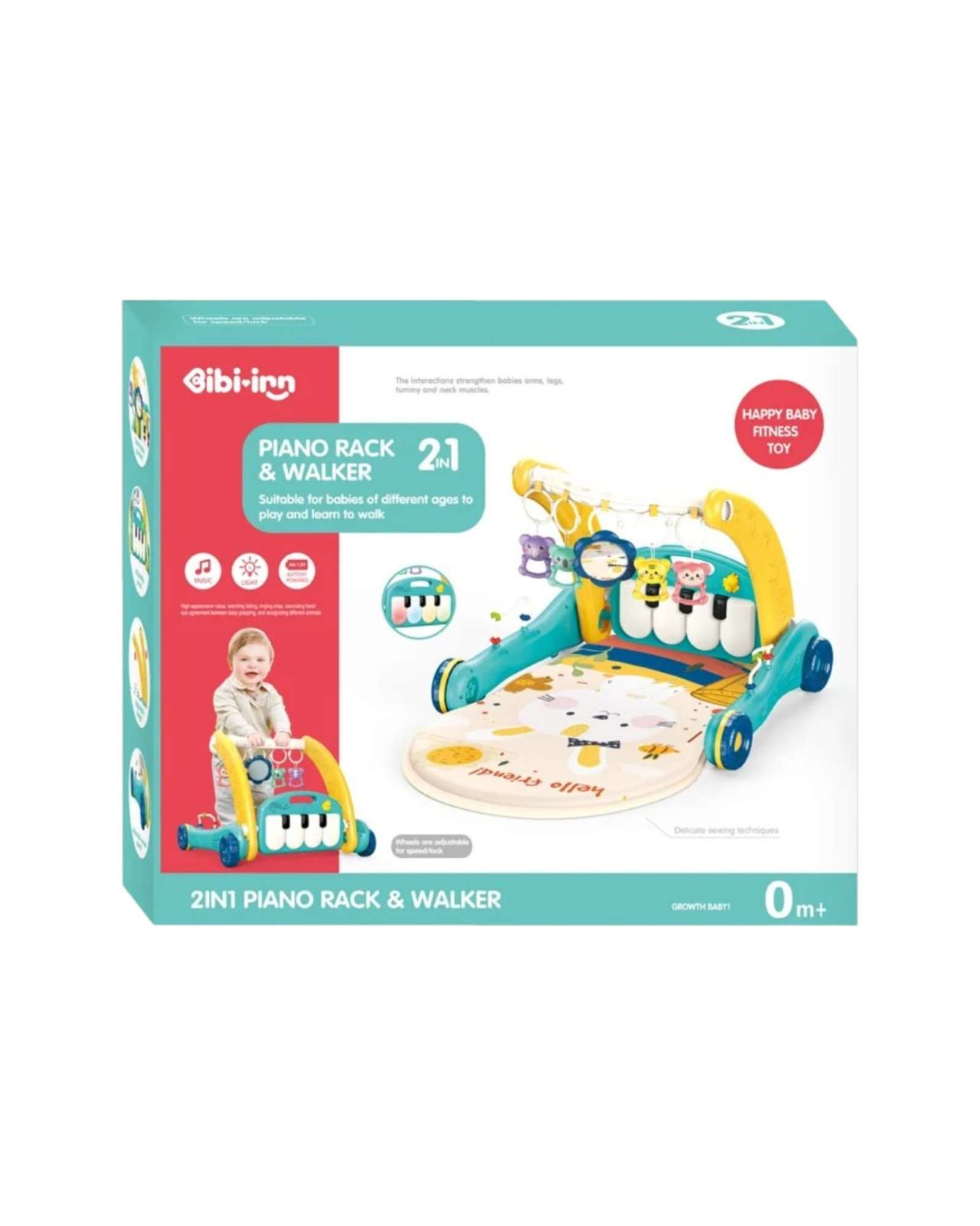ANDADOR AJUSTABLE CON GIMNASIO MUSICAL PARA BEBES - 5