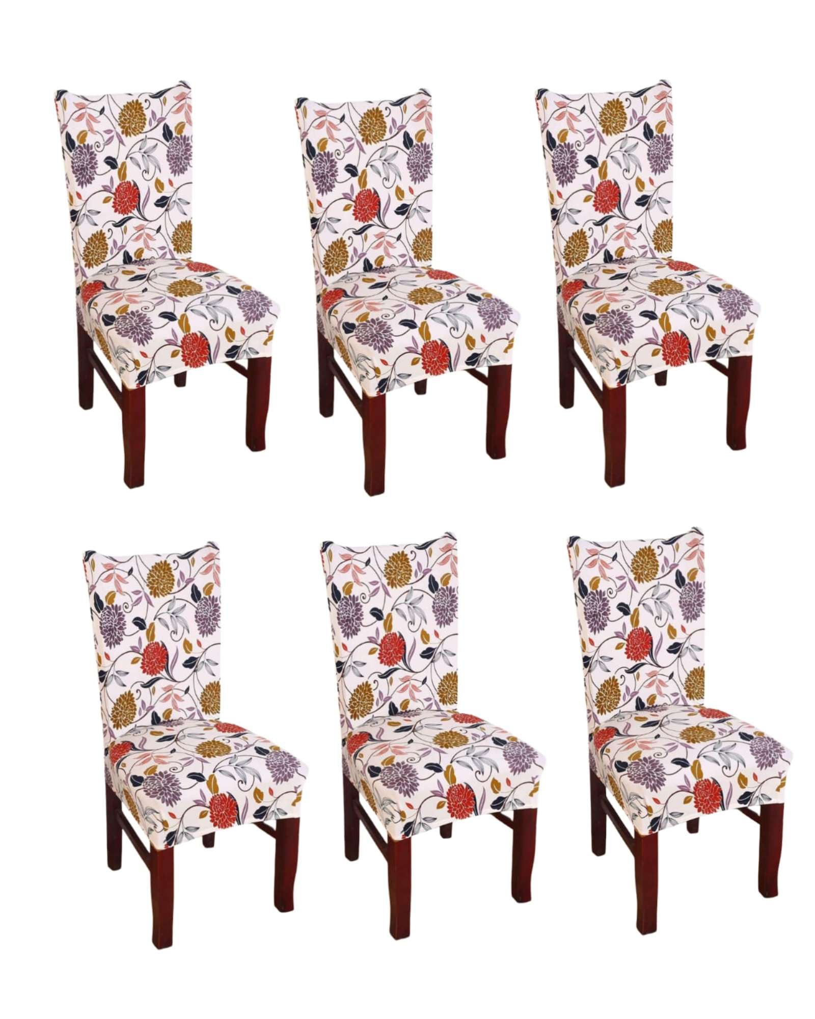 SET DE 6 FUNDAS LISAS ELASTICADAS DE SILLAS - 3