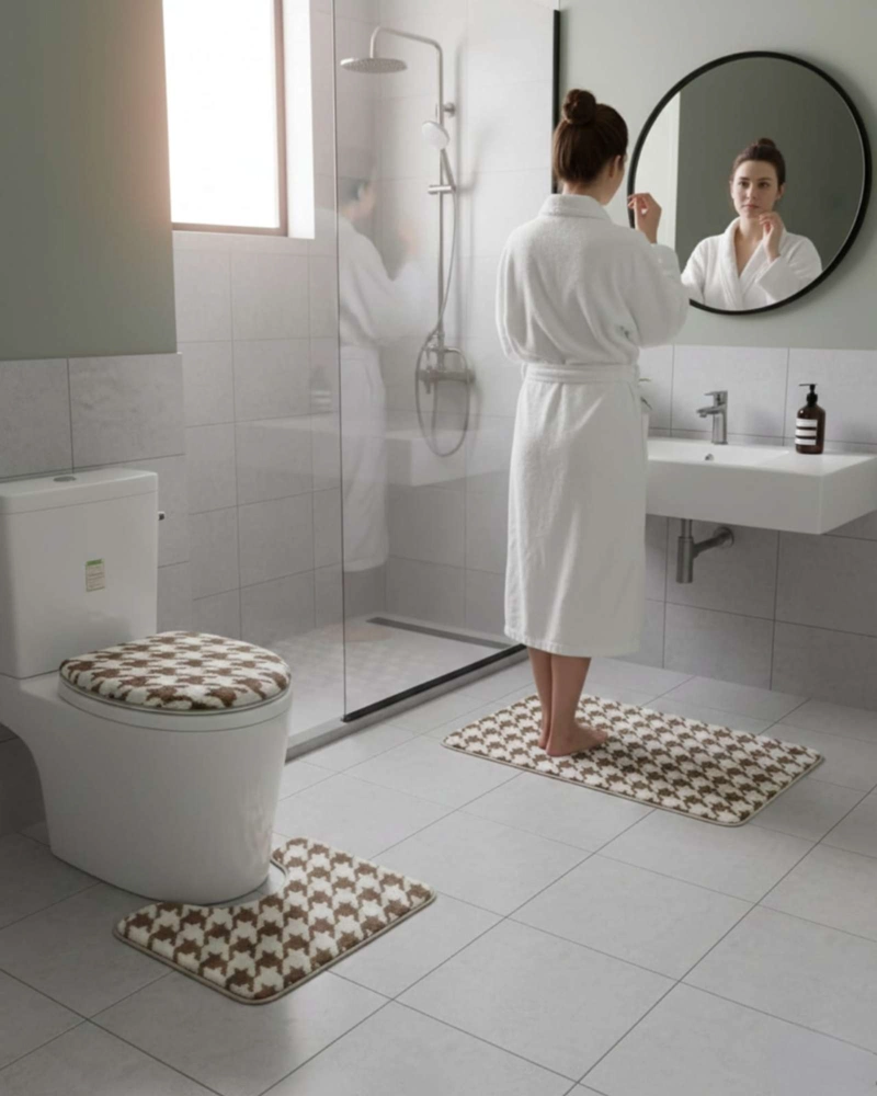 SET DE BAÑO 3 PIEZAS SUAVES Y ABSORBENTES - 4