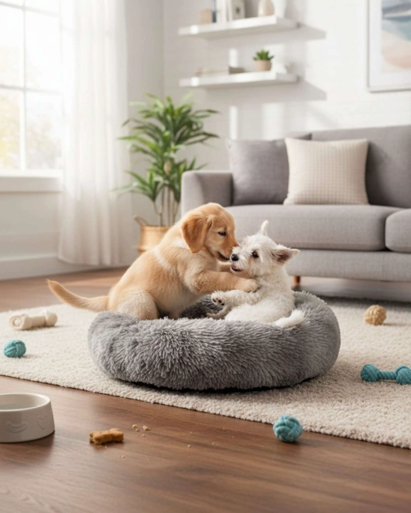 CAMA ACOLCHADA DE ALTA DENSIDAD PARA TUS MASCOTAS 80 CM - 1