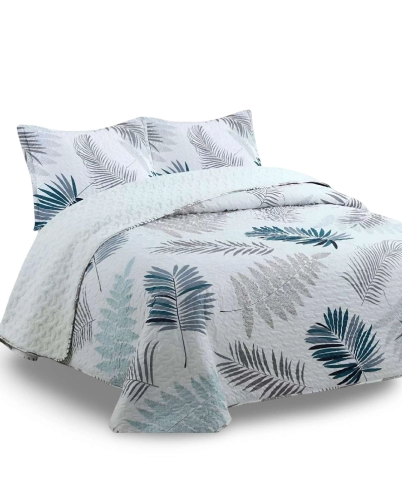CUBRECAMA QUILT KING CON CHIPORRO DISEÑO ELEGANTE 250X270CM - 5