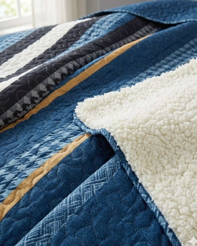 CUBRECAMA QUILT KING CON CHIPORRO DISEÑO ELEGANTE 250X270CM - 6