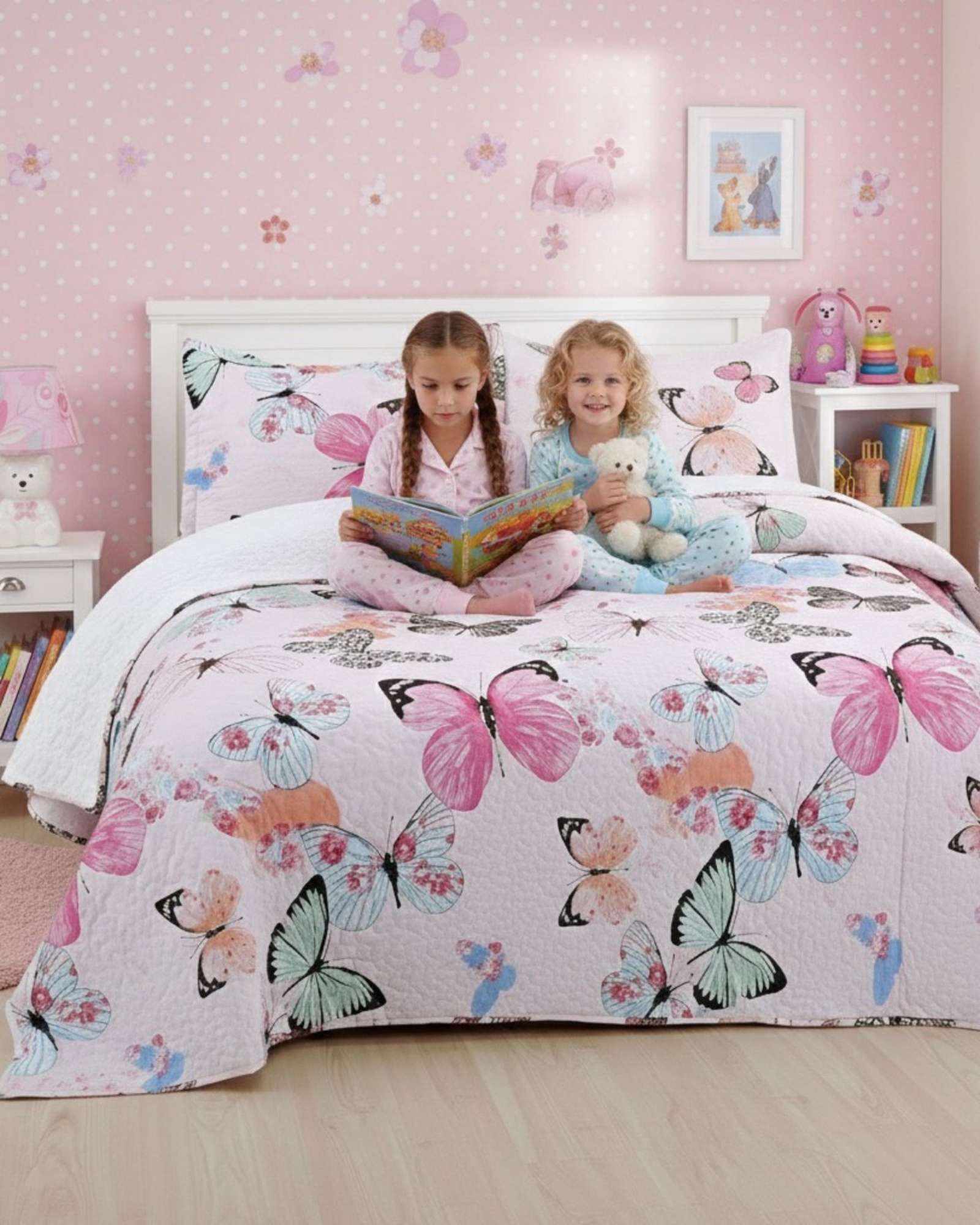 CUBRECAMA QUILT CON SHERPA 2 PLAZAS DISEÑO ELEGANTE 230X250CM - 1