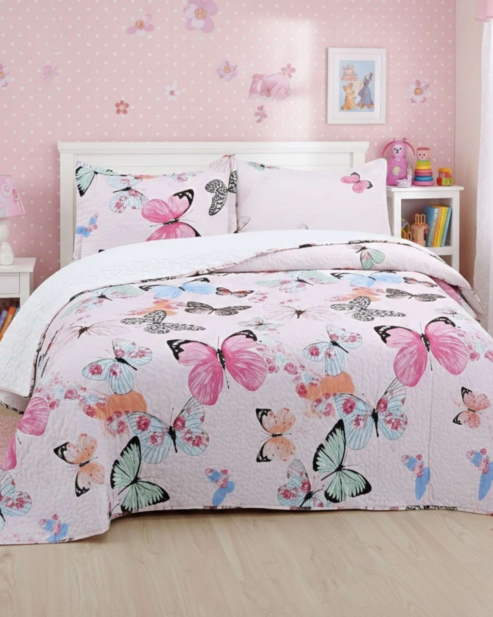 CUBRECAMA QUILT CON SHERPA 2 PLAZAS DISEÑO ELEGANTE 230X250CM - 2