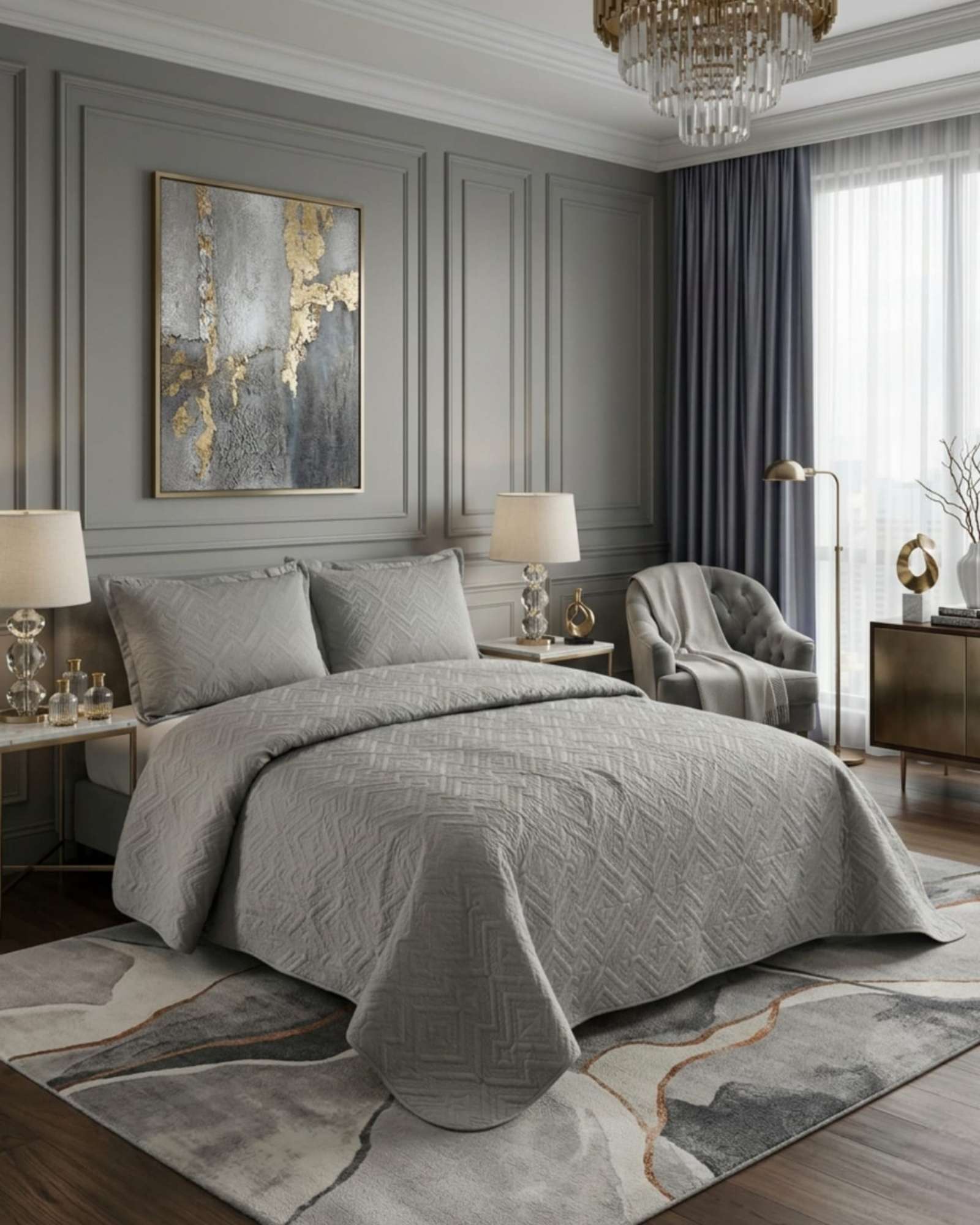 QUILT DE VERANO TRANSPIRABLE, LIGERO Y ELEGANTE KING - 2