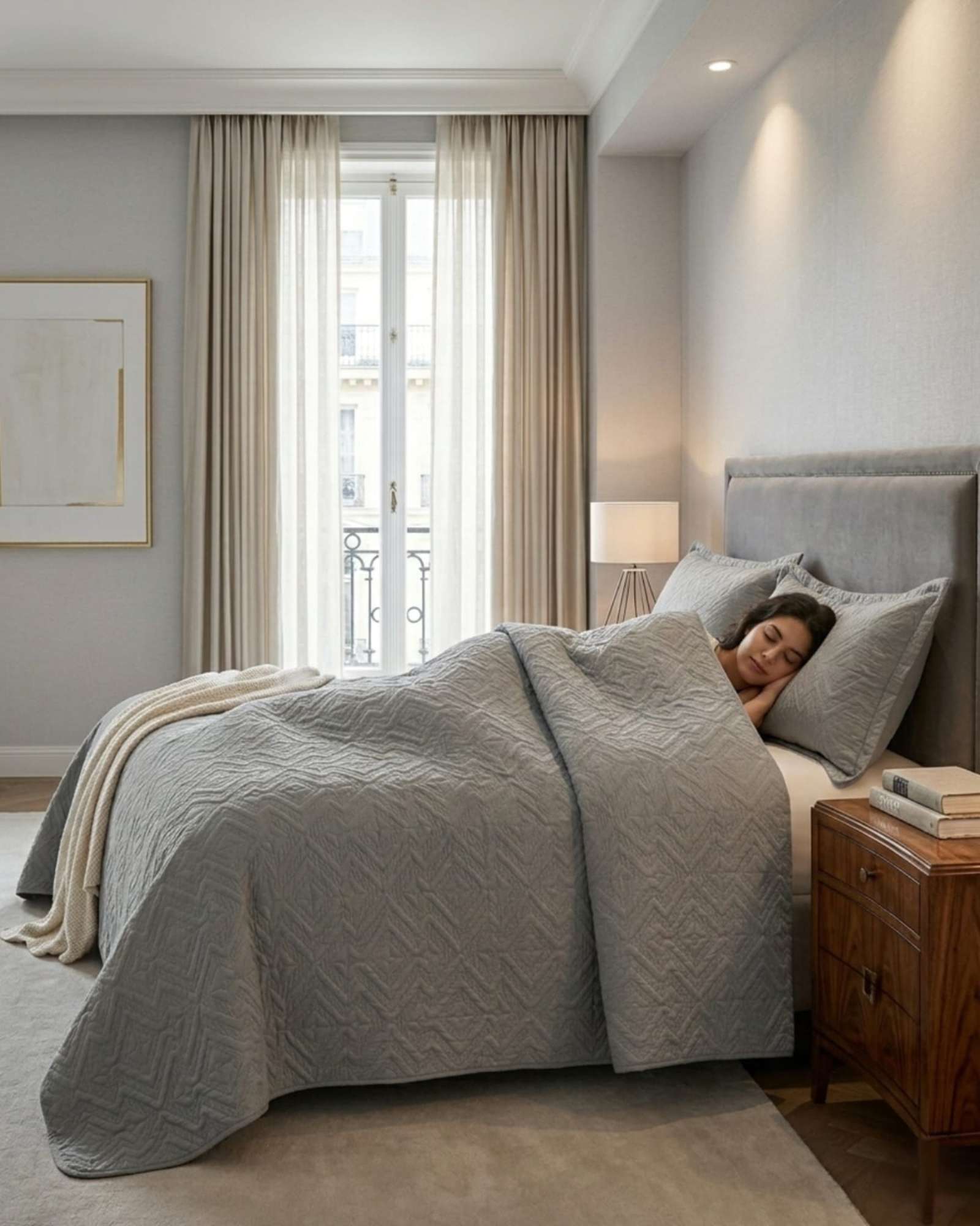 QUILT DE VERANO TRANSPIRABLE, LIGERO Y ELEGANTE KING - 5