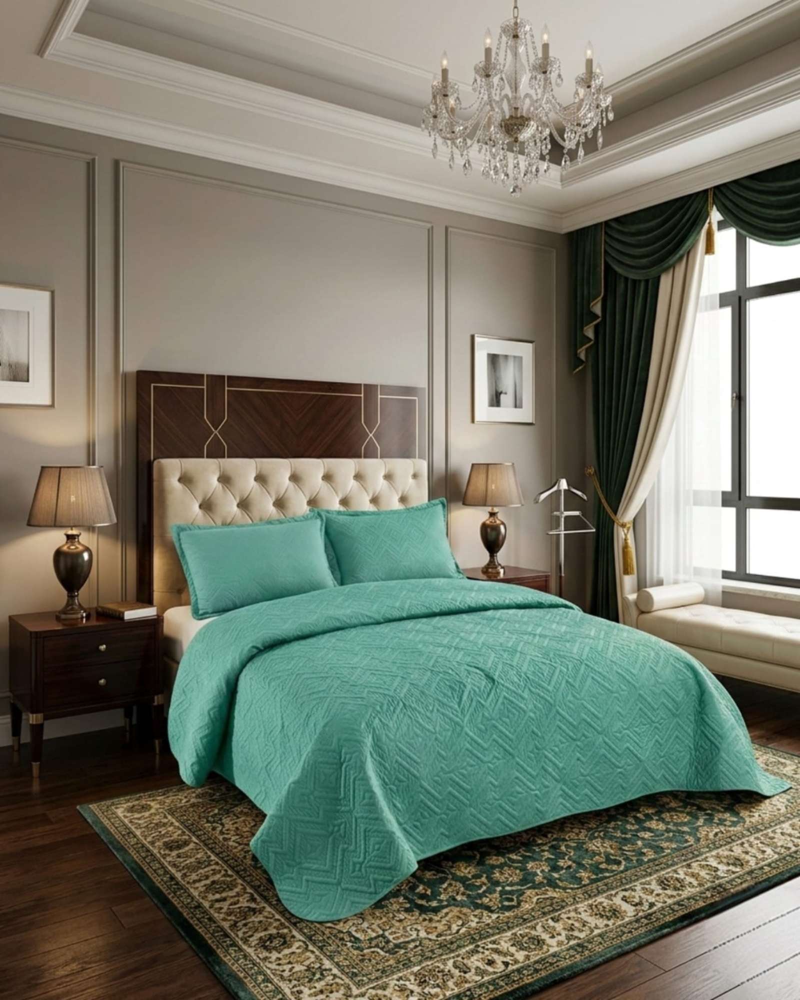 QUILT DE VERANO TRANSPIRABLE, LIGERO Y ELEGANTE KING - 2