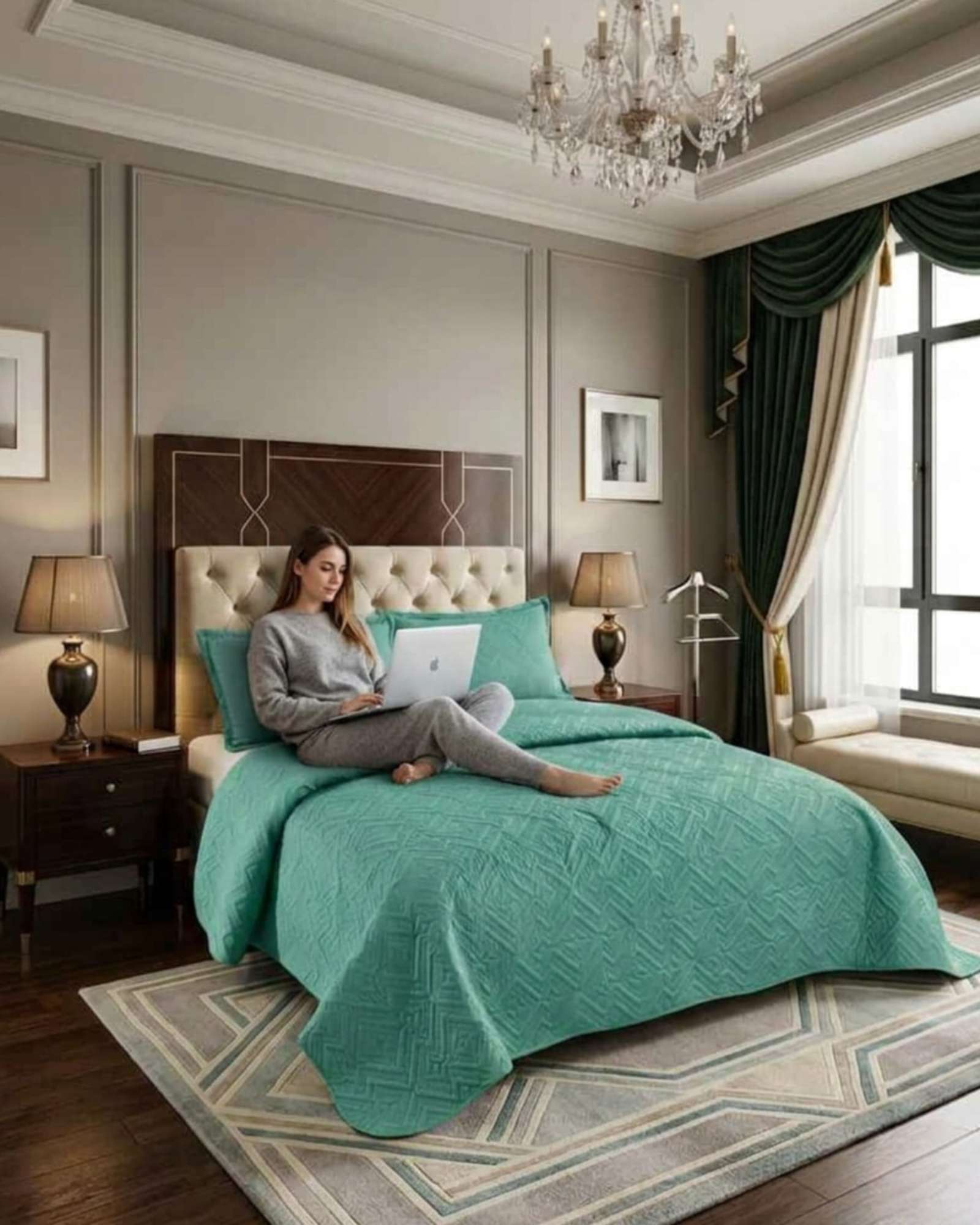 QUILT DE VERANO TRANSPIRABLE, LIGERO Y ELEGANTE KING - 6