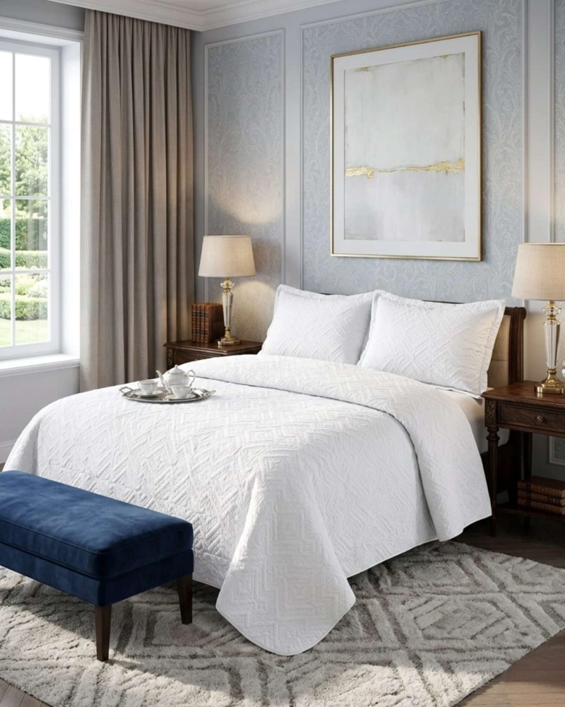QUILT DE VERANO TRANSPIRABLE, LIGERO Y ELEGANTE 2 PLAZAS - 2