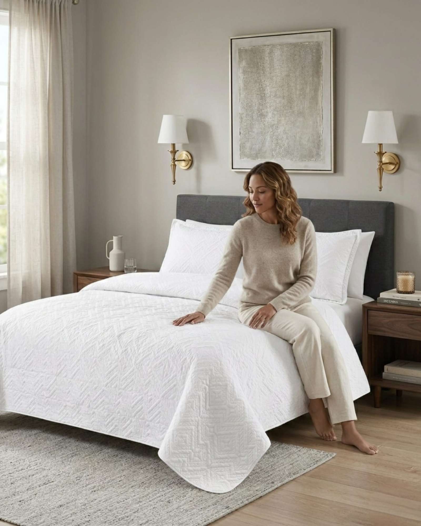 QUILT DE VERANO TRANSPIRABLE, LIGERO Y ELEGANTE 2 PLAZAS - 4