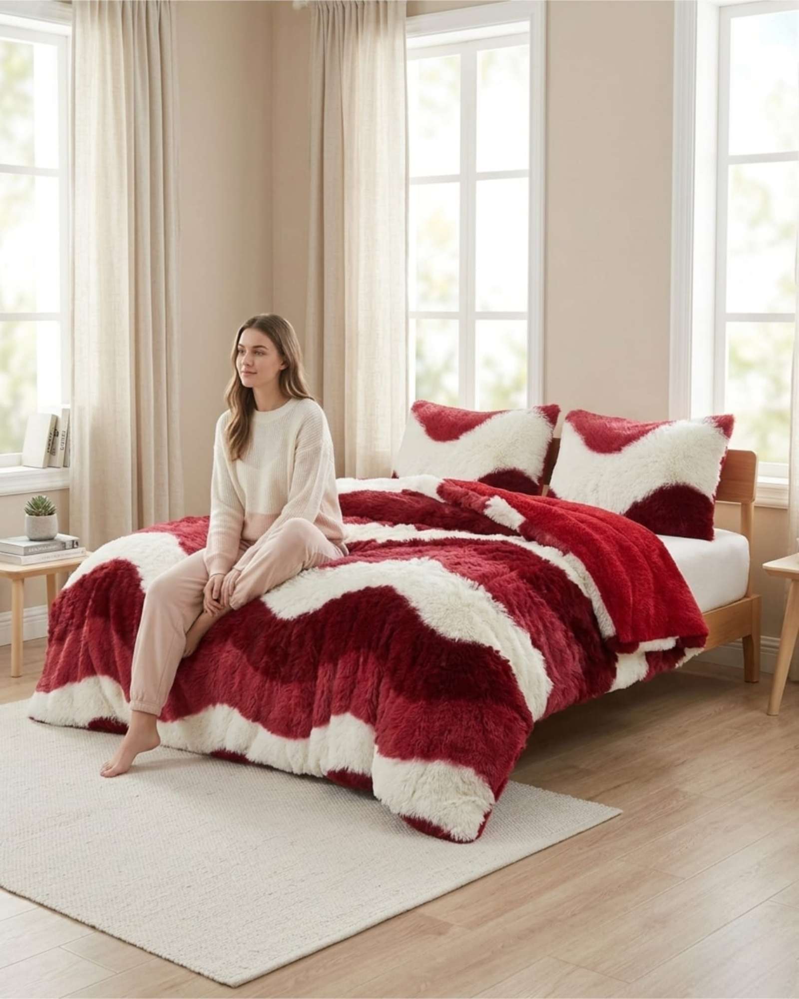 CUBRECAMA 'OLAS DE PELUCHE' CON CHIPORRO 2 PLAZAS - 6