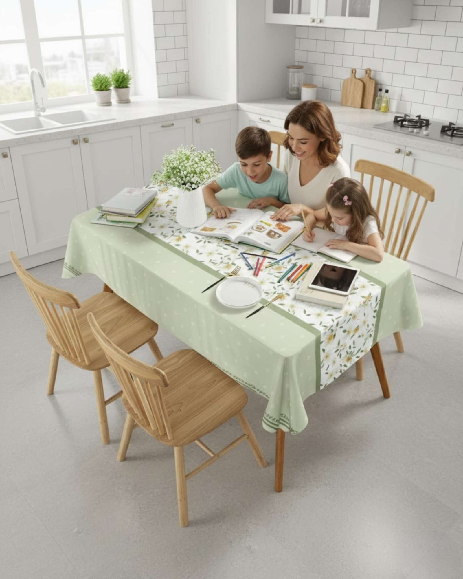 MANTEL ANTIMANCHAS GRUESO RECTANGULAR 140X220 CM - 4