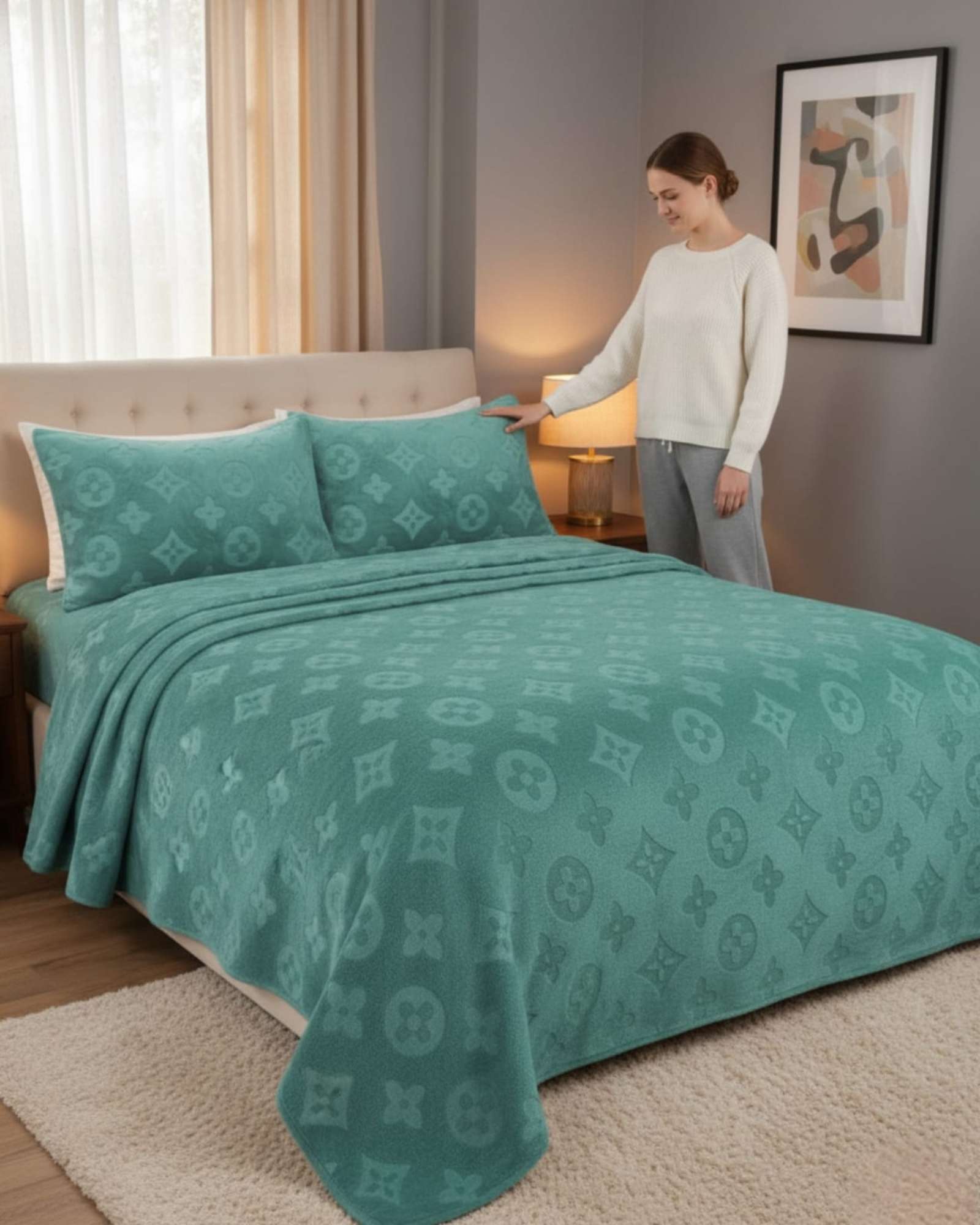 SABANAS POLAR PLUSH KING TERMICAS INVIERNO ULTRA SUAVE - 5