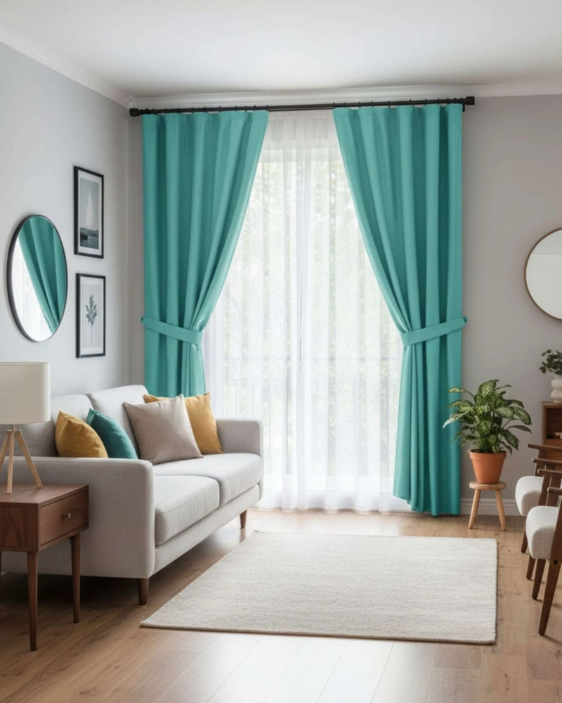 JUEGO DE CORTINAS BLACKOUT PREMIUM ENGOMADAS - 2