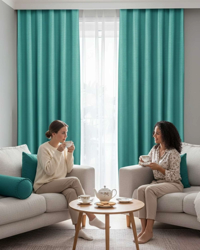 JUEGO DE CORTINAS BLACKOUT PREMIUM ENGOMADAS - 5
