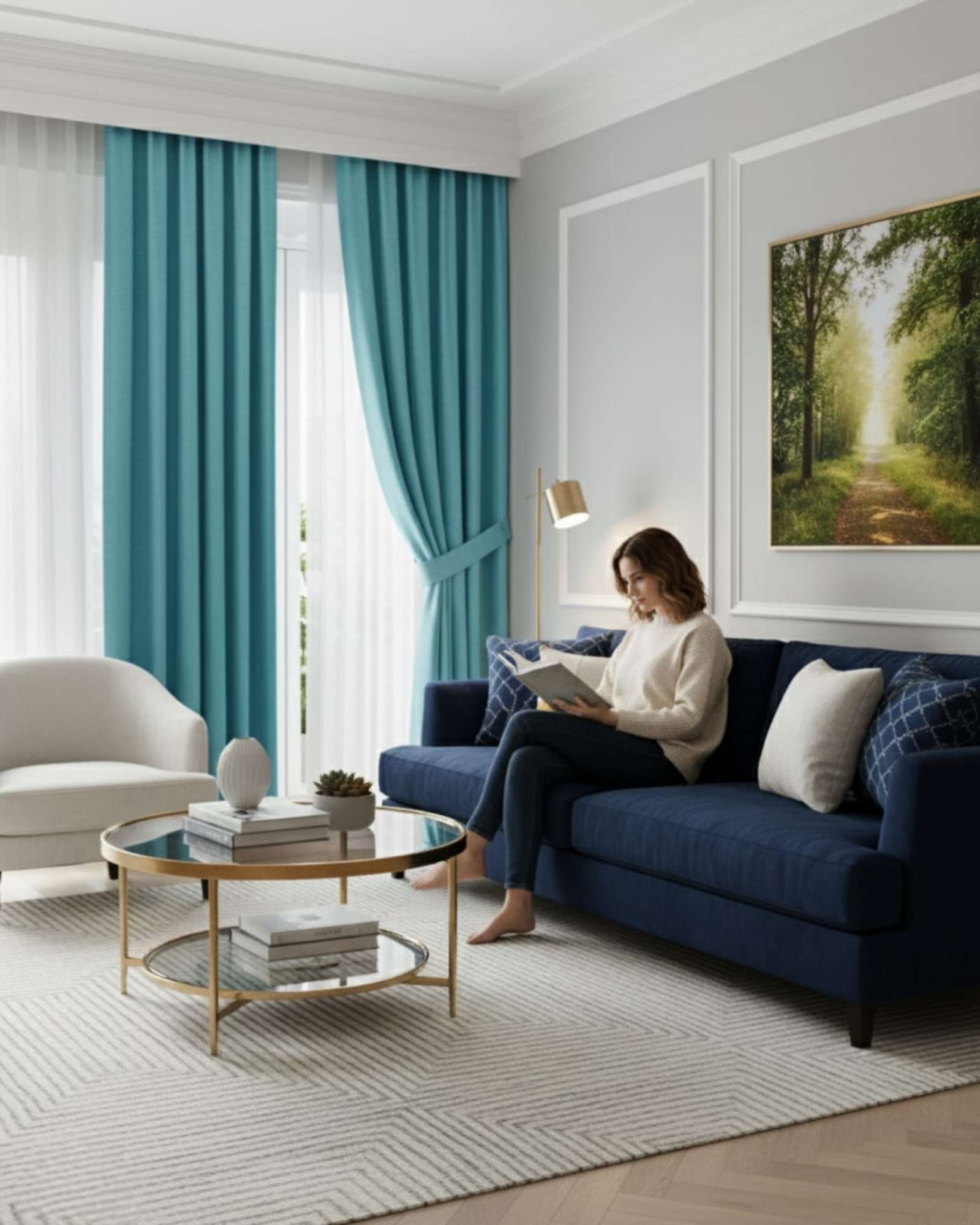 JUEGO DE CORTINAS BLACKOUT PREMIUM ENGOMADAS - 1