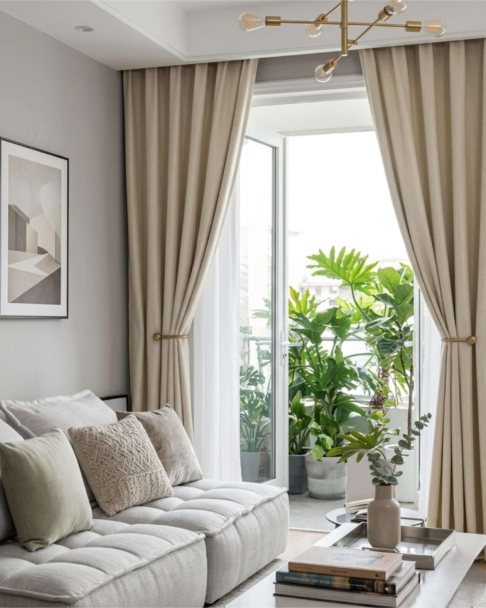 JUEGO DE CORTINAS BLACKOUT PREMIUM ENGOMADAS - 1