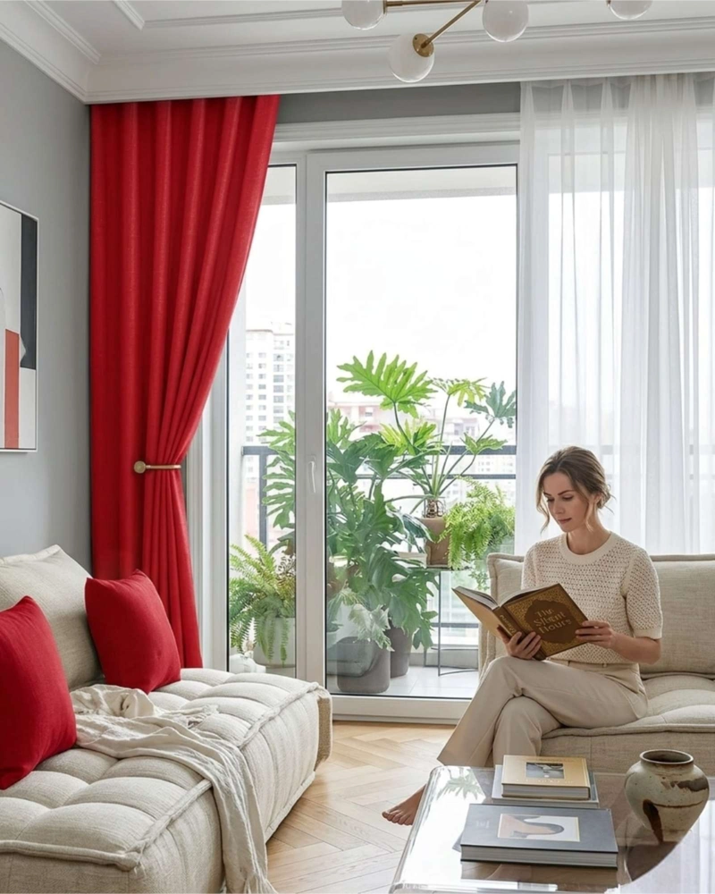 JUEGO DE CORTINAS BLACKOUT PREMIUM ENGOMADAS - 4