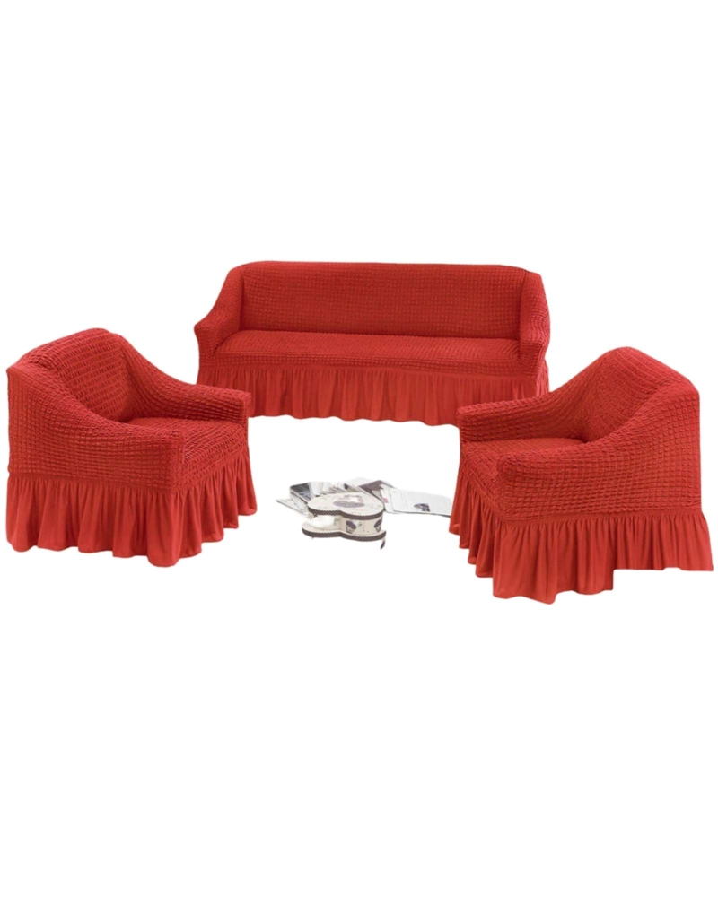 JUEGO DE FUNDAS CUBRE SILLON TURCO 3+1+1 CON TEXTURA DE BURBUJA - 6