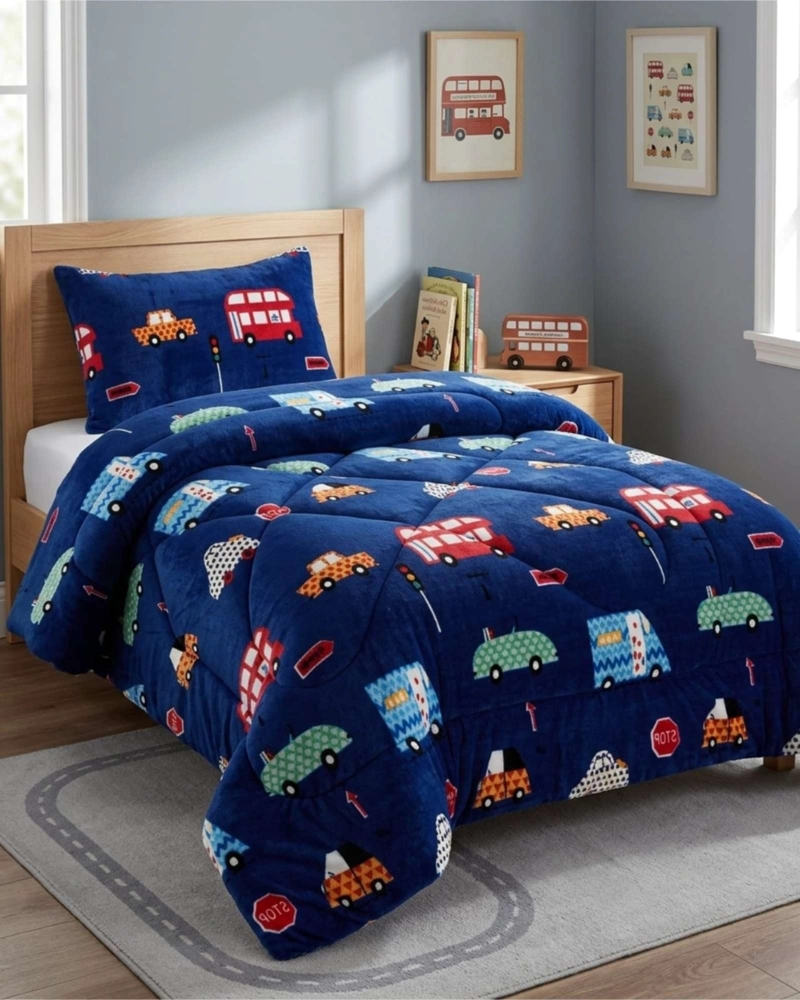 COBERTOR DE INVIERNO PLUSH CHIPORRO ULTRA SUAVE PLAZA Y MEDIA - 1