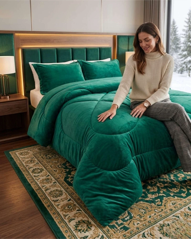 COBERTOR DE INVIERNO PLUSH CHIPORRO ULTRA SUAVE PLAZA Y MEDIA - 3