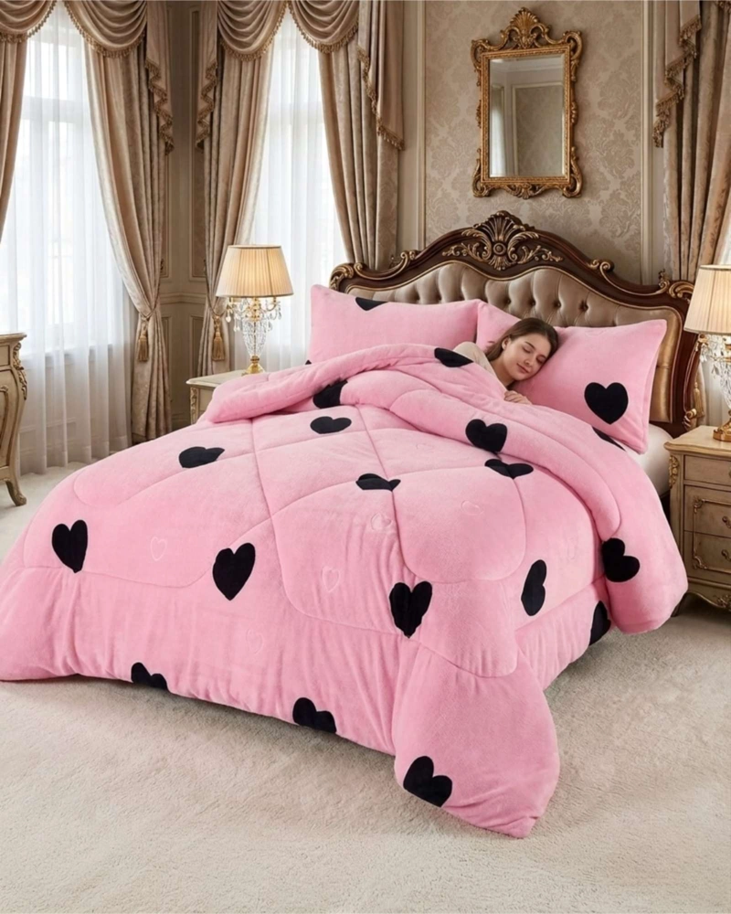 COBERTOR DE INVIERNO PLUSH CHIPORRO ULTRA SUAVE PLAZA Y MEDIA - 2