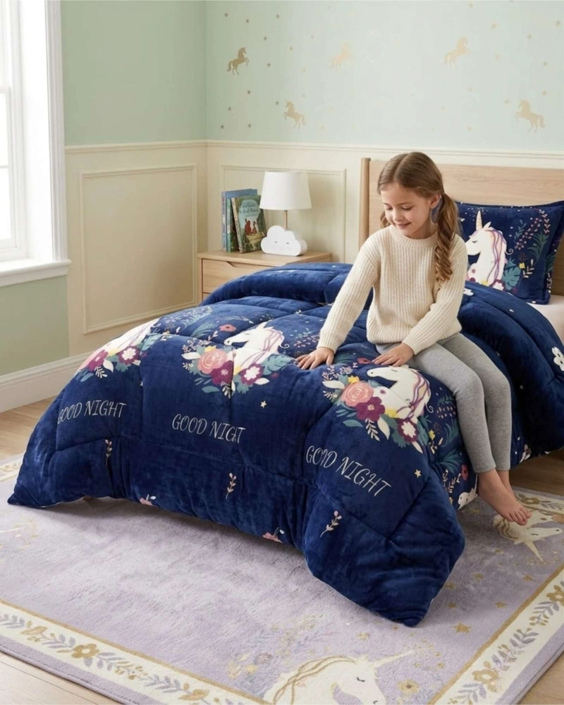 COBERTOR DE INVIERNO PLUSH CHIPORRO ULTRA SUAVE PLAZA Y MEDIA - 5