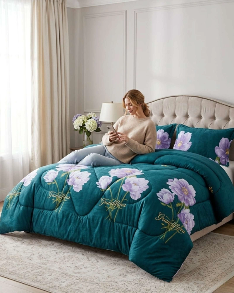 COBERTOR DE INVIERNO PLUSH CHIPORRO ULTRA SUAVE PLAZA Y MEDIA - 1
