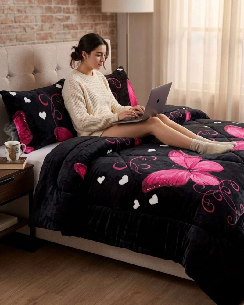 PLUMON TE RMICO 2 PLAZAS PLUSH Y CHIPORRO EXTRA CALIDO INVIERNO - 5