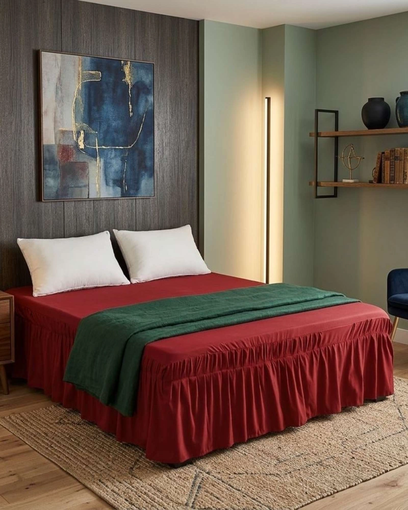 FALDON DE CAMA ELASTICADO PREMIUM PLAZA Y MEDIA - 6