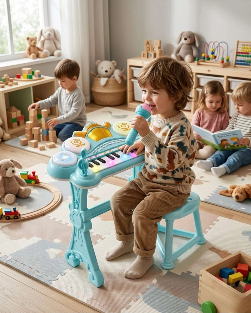 IANO MUSICAL ELECTRONICO DIVERSION Y APRENDIZAJE 3 EN 1 - 1