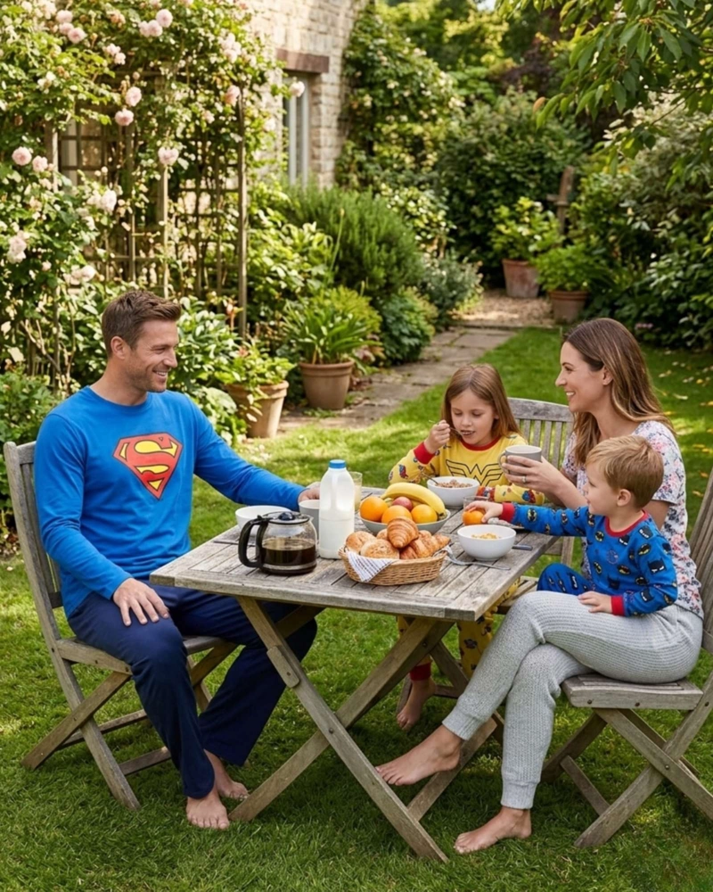 PIJAMA SUPERMAN HOMBRE MICROPOLAR TE RMICO INVIERNO TALLA M A3 - 4