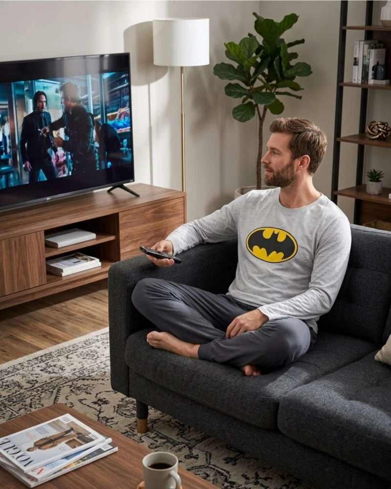 PIJAMA HOMBRE BATMAN MICROPOLAR TE RMICO INVIERNO TALLA M B4 - 2