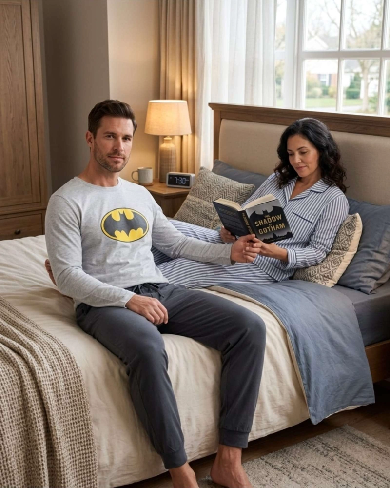 PIJAMA HOMBRE BATMAN MICROPOLAR TE RMICO INVIERNO TALLA M B4 - 4