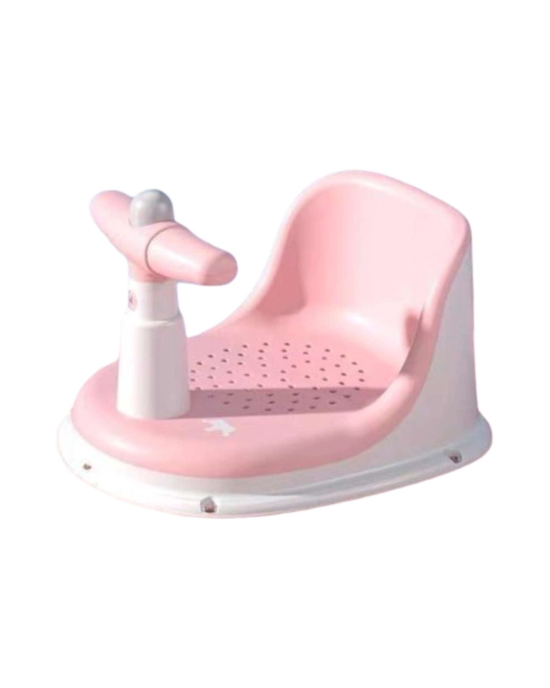 SILLA DE BAÑO PARA BEBE CON SONIDOS Y MANUBRIO DIDACTICO COLOR ROSA - 4
