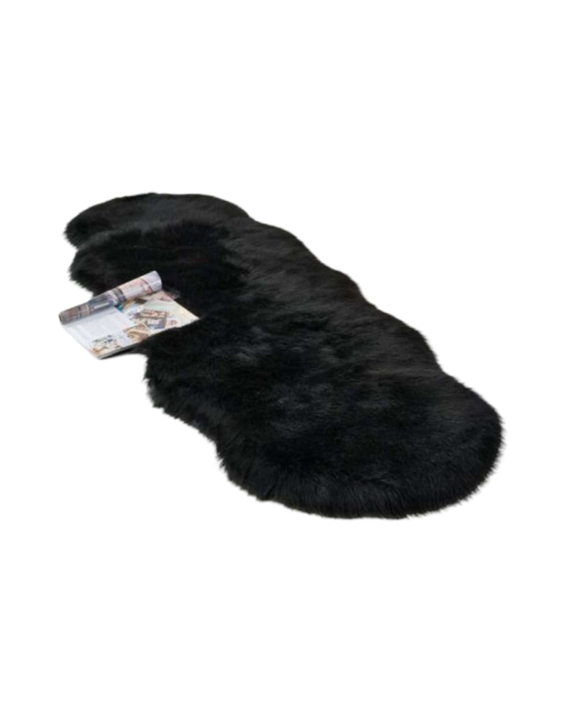 SET DE 2 ALFOMBRAS BAJADA DE CAMA PIEL DE OVEJA 60X180 - 3