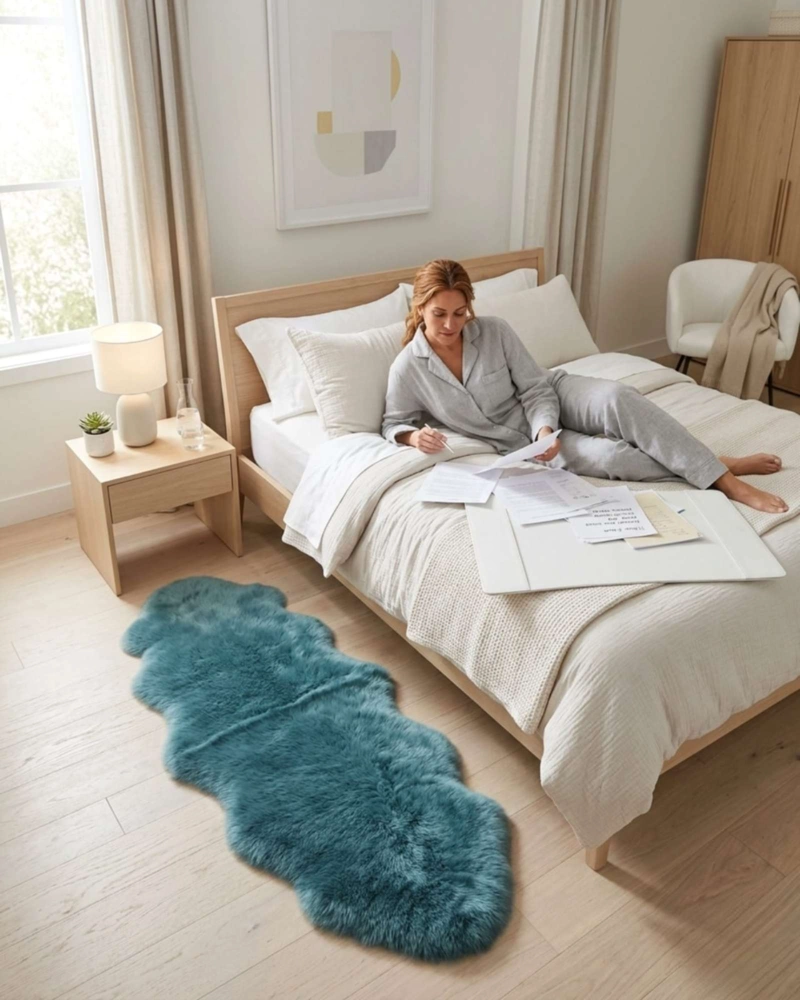 ALFOMBRA BAJADA DE CAMA PIEL DE OVEJA ULTRA SUAVE 60X180 - 1