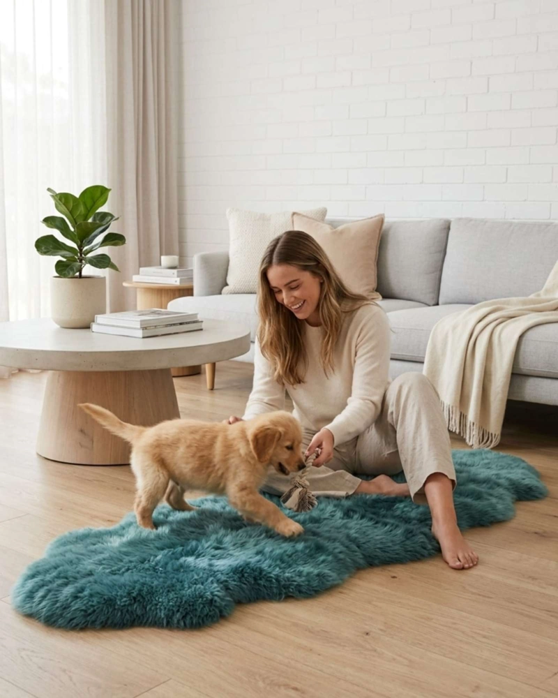 ALFOMBRA BAJADA DE CAMA PIEL DE OVEJA ULTRA SUAVE 60X180 - 5