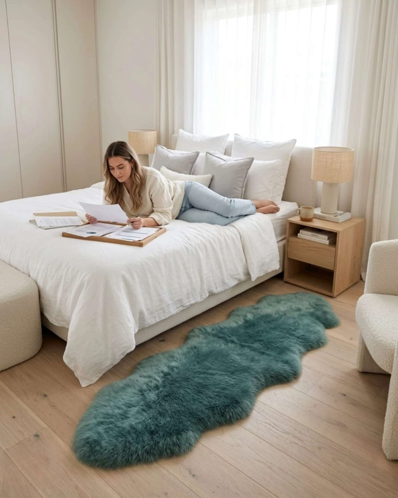 ALFOMBRA BAJADA DE CAMA PIEL DE OVEJA ULTRA SUAVE 60X180 - 6