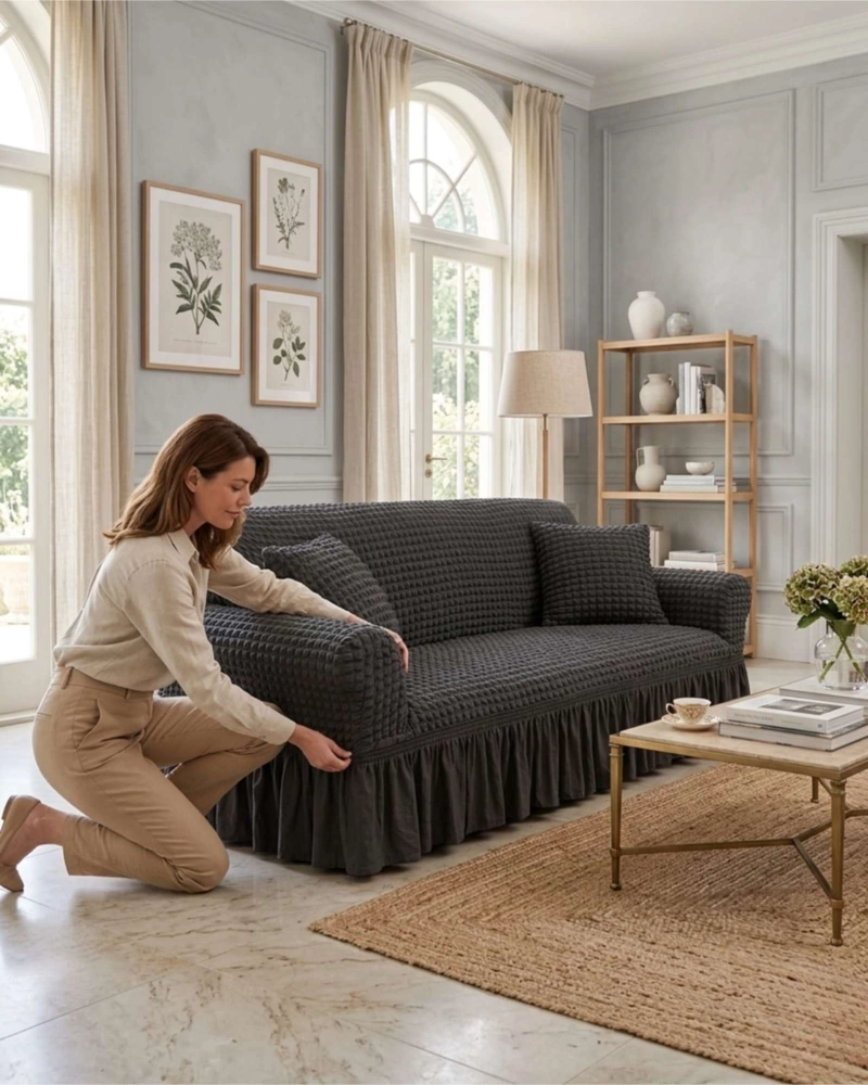 PROTECTOR DE SILLON TURCO 1 CUERPO DISEÑO ELEGANTE - 5
