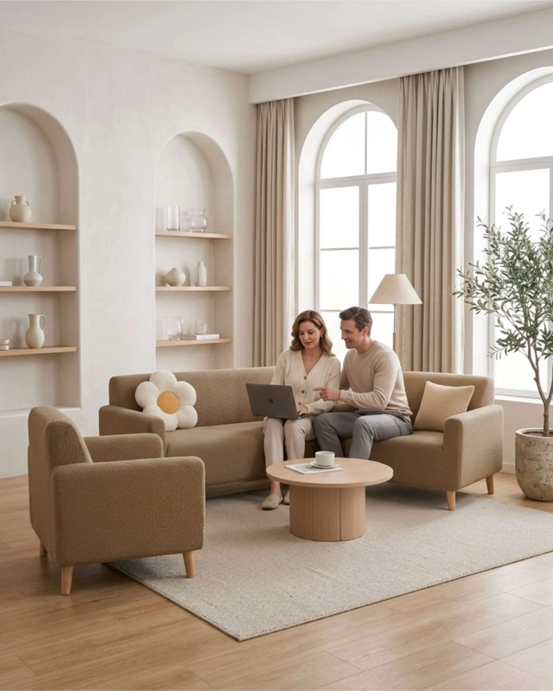 JUEGO DE CUBRE SILLON 3+1+1 TEXTURIZADO PREMIUM - AJUSTE PERFECTO - 3