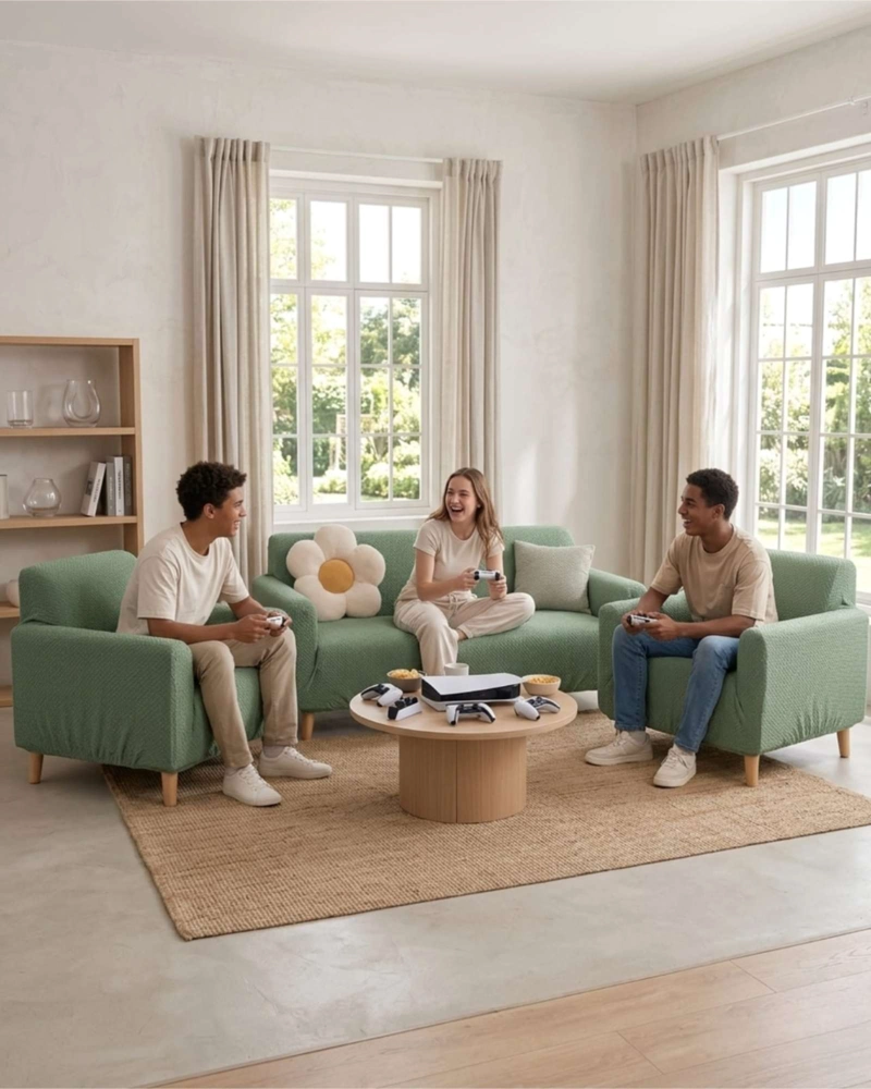 JUEGO DE CUBRE SILLON 3+1+1 TEXTURIZADO PREMIUM - AJUSTE PERFECTO - 2