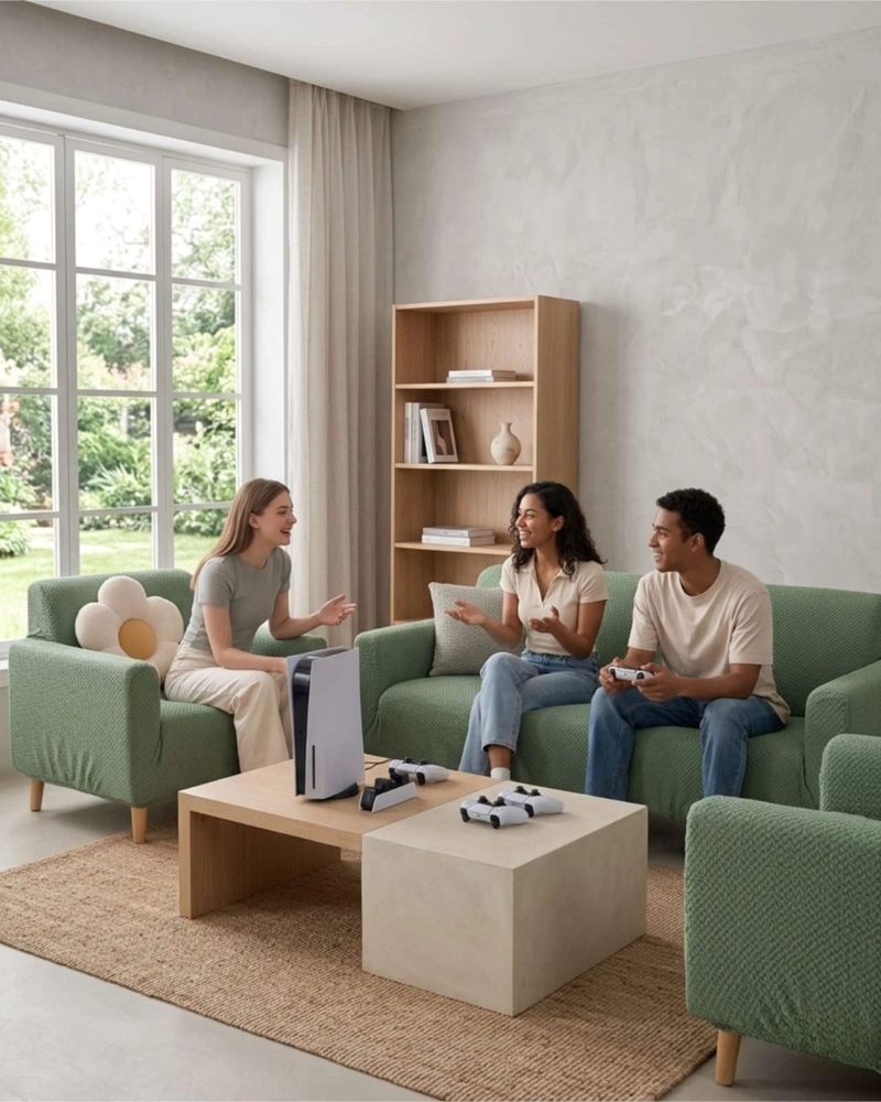 JUEGO DE CUBRE SILLON 3+1+1 TEXTURIZADO PREMIUM - AJUSTE PERFECTO - 3